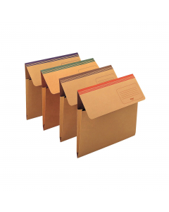 Cartellina a busta con soffietto da 4 cm. Realizzata in cartoncino ecologico 200gr. realizzato con l' 80% di fibre post consumer di pura cellulosa pi¨ 20% pura cellulosa ECF, capacitÓ fino a 40fogli. Indice frontale prestampato, dorso colorato per unÆ imm
