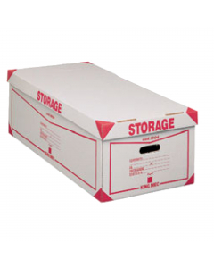 CONTENITORE CON COPERCHIO IN ROBUSTO CARTONE RIGIDO BIANCO STAMPATO. PUÒ CONTENERE FINO A 8 SCATOLE ARCHIVIO 1601 E 1602. FORI DI PRESA LATERALI PER UN FACILE TRASPORTO. DIMENSIONI EST. L X H X P: 41X27X78CM. DIMENSIONI INT. L X H X P: 38,5X26,4X75,5CM