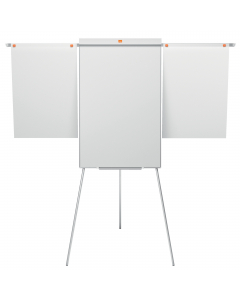 Il portablocco a cavalletto in acciaio Nobo Classic è dotato di superficie magnetica in acciaio laccato adatta agli usi moderati grazie alla buona capacità di cancellatura e alla buona resistenza a macchie di inchiostro, segni di pennarello, graffi e amma