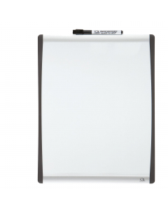 Le lavagne cancellabili a secco Rexel presentano una resistente superficie magnetica cancellabile a secco inserita in un'elegante cornice curva nero e argento per un mix perfetto di funzionalità e stile. Inclusi magneti per il fissaggio, nastro adesivo in