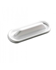Cancellino magnetico con corpo in plastica affusolato e superficie pulente in feltro.
