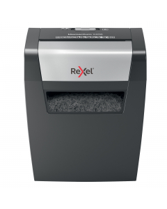 Il potere di distruggere di più! Rexel momentum X406 distrugge fino a 6 fogli per volta con un ciclo di lavoro continuo di 3 minuti che lo rende ideale per l'uso a casa. Livello di sicurezza P4 con taglio a frammenti da 4x30 mm. Capacità del cestino da 15