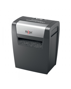 Il potere di distruggere di più! Rexel momentum X308 distrugge fino a 8 fogli per volta con un ciclo di lavoro continuo di 3 minuti che lo rende ideale per l'uso a casa. Livello di sicurezza P3 con taglio a frammenti da 5x42 mm. Capacità del cestino da 15
