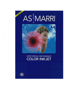 Carta SPALMATA (patinata) universale per immagini grafiche ad alta densità di colore. Effetto fotografico. Per stampanti inkjet. Carta naturale in pura cellulosa spalmata in superficie con prodotti che inibiscono la penetrazione dell'inchiostro e ne conse