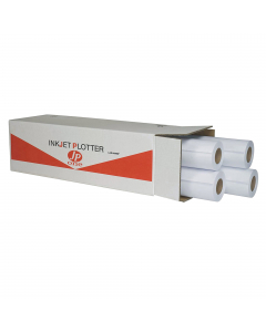 Carta plotter bianca opaca in rotolo di qualità standard utilizzabile per la riproduzione di linee e tratti monocromatici e a colori. Per plotter inkjet con mandrino Ø 51mm.