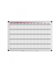 Planner con superficie magnetica laccata scrivibile e cancellabile con marcatori a secco. Forniti con marcatore, magneti, vaschetta portapennarelli e kit di montaggio a parete. Il PLANNER ANNUALE (52 settimane)  è lo strumento perfetto per pianificare l'i