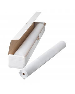 Ideale per disegnare e scrivere. Carta da 70gr, bianca, a prova di smarginatura. Rotolo di carta lungo 30 metri e largo 59,5cm. Pronto per l'uso con portablocco.