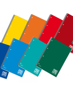 Maxiquaderno spiralato sul lato lungo. Formato A4+ 22,2x29,7cm. 60 fogli (120 facciate scrivibili). Carta da 80 gr/mq. Forato e microperforato. Copertina stampata pantone in cartoncino da 240 gr/mq. Cartoncino di rinforzo bianco/grigio da 600 gr/mq. Spira