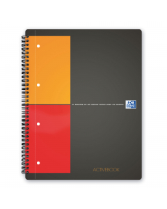 Maxiquaderno rilegato con doppia spirale. 
Copertina e separatore rimovibile in PPL. 
Tasca interna portadocumenti. 
160 pagine microperforate e a 4 fori.
Rigatura i rigo c/margine. (utilizzabile con APP Scribzee: scansiona, salva, organizza, condividi i 