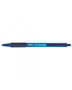 Fusto traslucido gommoso del colore dell'inchiostro. Morbido grip in gomma. Meccanismo a scatto. Tratto 1,0mm. Colore: blu. 
Confezione 12 pezzi.