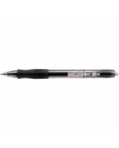 Penna a sfera con meccanismo a scatto. Inchiostro gel. Fusto traslucido con confortevole presa in gomma nel colore dell'inchiostro. Punta media 0,7mm. 
Colore: nero.
Confezione 12 pezzi.