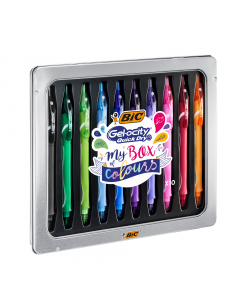 Assortimento di 10 penne gel Gelocity quick Dry ad asciugatura rapida con punta da 0.7mm, assortite in astuccio in metallo