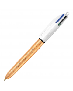 La classica penna sfera a scatto 4 colori in versione Party. Fusto dorato color champagne con effetto bollicine in rilievo al tatto. Inchiostri classici (nero, blu, rosso, verde). Punta 1,0mm.
