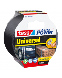 Tesa extra Power® Universale è un nastro telato con grande potere adesivo. Chiamato anche nastro americano, è ideale per lavori manuali, riparazioni, fissaggio, imballaggio, marcatura e altro.  Questo nastro telato spicca per la sua forza ma allo stesso t