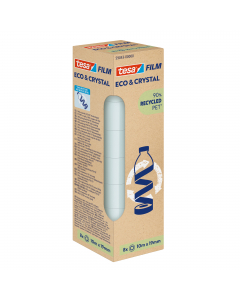 Tesafilm® realizzato da bottiglie in PET riciclate - Nastro trasparente con forte legame. Perfetto per incollare, imballare, fissare, decorare e riparare. Anche il nucleo del rotolo è realizzato al 100% in plastica riciclata.
Un contributo sostenibile: Il