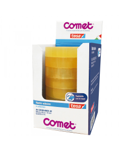 Nastro adesivo in cellophane di alta qualitÓ, tagliabile con le mani e prodotto in Italia. Composto di idrato di cellulosa con adesivo in gomma sintetica hot melt senza solventi e quindi biodegradabile. Indicato per gli utilizzi pi¨ svariati: domestico, s