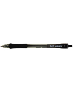 Penna a sfera con pulsante a scatto. Tratto fine. Impugnatura ergonomica in gomma antiscivolo e antifatica. Sfera in carburo di tungsteno per una scrittura scorrevolissima. Colore nero.