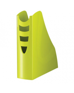 Portariviste realizzato in materiale infrangibile. Design moderno che coniuga estetica e funzionalità. Forme tonde e morbide. Verde traslucido. Dimensioni:7,5x26,6x27,8 cm.