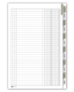 SCADENZIARIO GEN/DIC SPIRALE  24X17CM, 8 PAGINE PER LETTERA