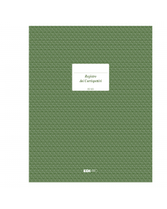 REGISTRO IVA CORRISPETTIVI. Formato 31x24.5cm. 15 fogli. Pagine numerate.