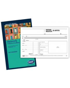 FATTURE RICEVUTE DI AFFITTO   50 MODULI DUPLICE COPIA