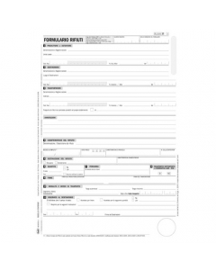 FORMULARIO RIFIUTI TRASPORT.IDENTIFIC.4COP PRENUM.EX 6619C4