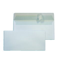 500 buste bianche 110x230mm 90gr s/finestra c/strip Blasetti. Compatibile con stampa laser.