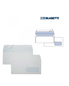 Nuova busta ecologica con finestra ricavata da carta quindi riciclabile e non inquinante. Resiste alle temperature elevate delle stampanti laser. Fornite con patella chiusa.