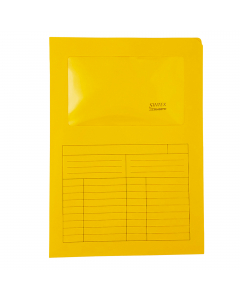 Cartelline aperte su 2 lati a L con finestra trasparente Sintex in cartoncino da 120gr. Formato utile 22x31cm