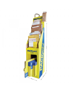 Espositore Packpoint  con buste e sacchetti per la spedizione.
 Il kit contiene:
- sacchetti e buste in cartone microonda
  50 sacchetti e-commerce pack SM3 21,5x30x5cm
  50 sacchetti e-commerce pack SM4 23,5X34X6cm 
  25 sacchetti e-commerce pack SM6 29X