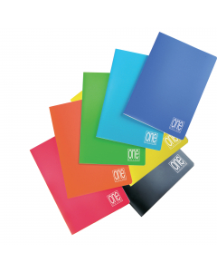 Quaderni con copertina in polipropilene in 6 colori brillanti. La copertina in PPL non si strappa, non si sgualcisce, non si piegano gli angoli, non si sporca ed è lavabile. Non necessita di sovracopertina. rilegatura a punto metallico. risquardo. prodott