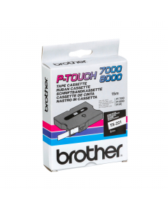 Nastri serie TX da 9mm - Colore nastro: Bianco - Colore scritta: Nero