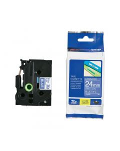 Nastro brother 24mmx8mt laminato bianco su blu