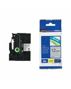 Nastro metallizzato opaco 12mmx8m nero/argento opaco