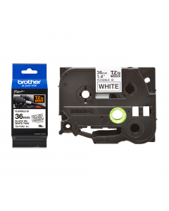 Nastro Brother Laminato flessibile da 36 mm (8 m) Nero/Bianco