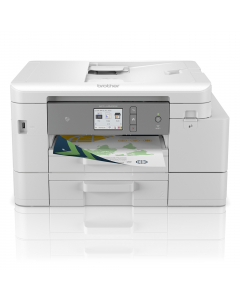 Stampante multifunzione inkjet A4 4 in 1 tutto compreso con touchscreen, connettività di rete cablata e wireless, NFC, stampa duplex, doppio cassetto. Display LCD a colori da 6,8 cm e ADF da 20 fogli A4. Velocità di stampa fino a 20 immagini al minuto. Ca