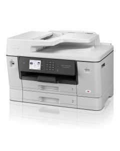 Multifunzione inkjet 4 in 1 full A3, Stampa/Copia/Scansione/Fax. Velocità di stampa: 28/28 ipm.						
Cassetti carta da 250+250 fogli - ADF da 50 fogli - Vassoio multiuso da 100 fogli - Display						
touchscreen 8,8 cm - USB 2.0 - Memoria da 256 MB - Stam