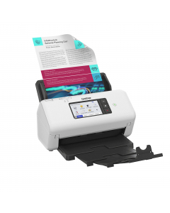 Scanner documentale desktop con duplex (DUAL CIS) rete cablata e wireless. Velocità 40 ppm/80ipm. risoluzione 600 x 600 dpi. ADF da 80 fogli. interfaccia USB. Driver TWAIN. WIA. Touchscreen.