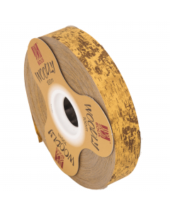 Linea Woodly nastro bifacciale di design naturale. Fantasia Corteccia color marrone chiaro. Rotolo da 100mt x h. 24mm.