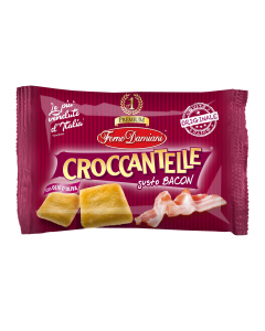 Invitanti quadrotti di focaccia senza olio di palma ma con olio di oliva, sale marino, cotte al forno e insaporite senza seconda cottura. Confezione da 35gr.

Ingredienti: Farina di grano tenero, olio di semi di girasole alto oleico, aroma gusto bacon 4% 