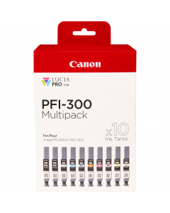 Canon Cartuccia PFI-300 Multipack MBK/PBK/C/M/Y/PC/PM/R/GY/CO