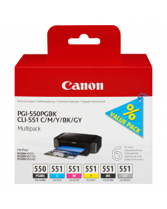 Conf. Multipack inchiostro PGI-550/CLI-551 PGBK/C/M/Y/BK/GY