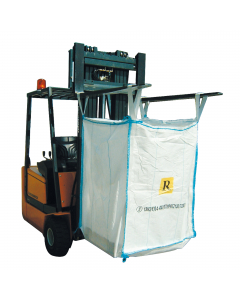 Big Bag in tessuto tubolare trattato anti uv rinforzato mediante fodera in polietilene, a tenuta stagna. Fattore di sicurezza 6/1 con cartellino identifi cativo. Stampa su due lati “R”(rifiuti) nera su fondo giallo come previsto dal DL 52 del 03/02/1997. 