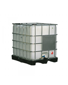Cisternetta con pallet in plastica; peso: 59kg. Con Valvola 2'' leva blu a farvalla con curva di scarico. Coperchio a vite Ø22,5cm. Doppia placca di marcatura. Cisternetta ideata e brevettata per adattarsi a ogni specifica applicazione lavorativa. Adatta 