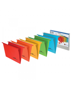 Cartelle colorate per rendere pi¨ intuitiva e piacevole lÆattivitÓ di consultazione dei documenti. Le aste di sospensione colorate nelle stesse varianti di colore del cartone, facilitano lÆattivitÓ di archiviazione e velocizzano lÆassegnazione dei documen