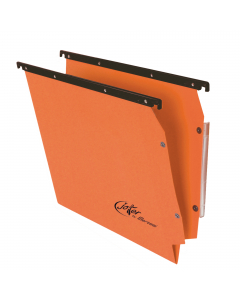 Cartelle ecologiche Top di gamma; I colori brillanti rendono più intuitiva e piacevole l’attività di consultazione dei documenti. Cartoncino ecologico (FSC) 270g/mq. fissato alle aste tramite robusti rivetti metallici. Bottoni a pressione per il collegame