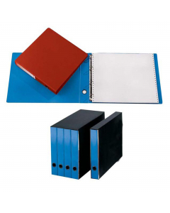 IN ROBUSTO FIBRONE, CON MECCANISMO A 4 ANELLI E OCCHIELLO NEL DORSO PER L'ESTRAZIONE, ADATTO ALL'ARCHIVIAZIONE DI MODULI CONTINUI SEPARATI F.TO 37,5X11/12". DORSO 5CM