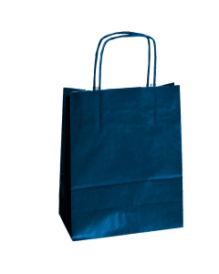 Shoppers di carta kraft 90/110gr colorata con manico in carta ritorta
