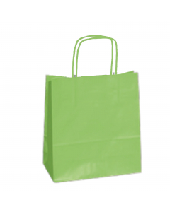 Shoppers di carta kraft 90/110gr colorata con manico in carta ritorta