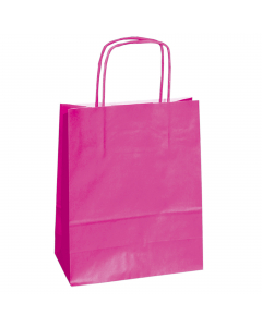 SHOPPERS DI CARTA KRAFT 90GR COLORATA CON MANICO IN CARTA RITORTA